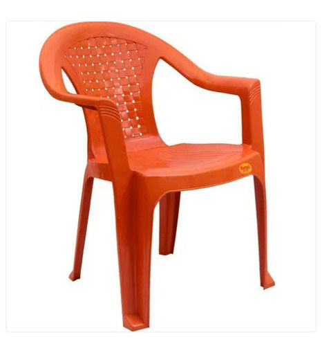  78.5 Cm Height Glossy Finish Red Designer Plastic Chair