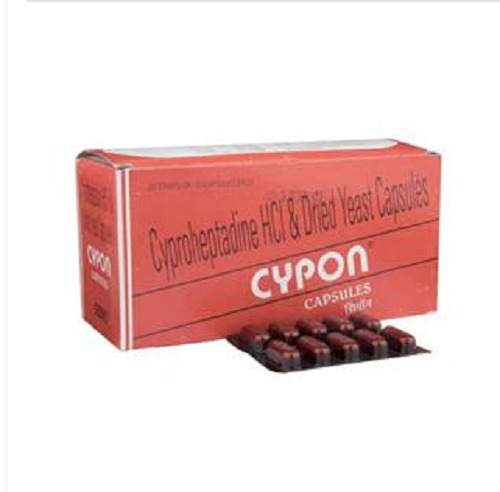 सिल्वर साइप्रोहेप्टाडिन एचसीएल और ड्राइड यीस्ट कैप्सूल, 20 कैप्सूल का पैक