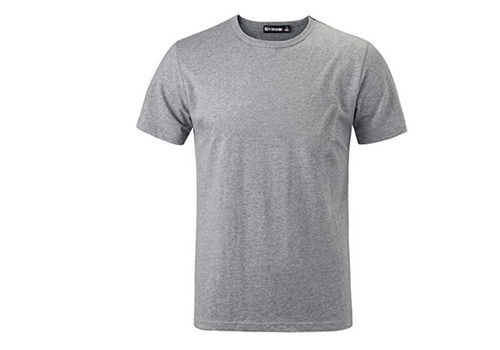 Grey Plain Half Sleeves Comfortable And Washable Cotton T Shirt For Men