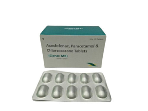 Aceclofenac Paracetamol And Chlorzoxazone Tablet, 10X10 Tablets Pack Age Group: Suitable For All Ages