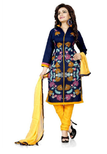 Printed Festive Wear Easily Washable Light Weight Unstitched Cotton Suit