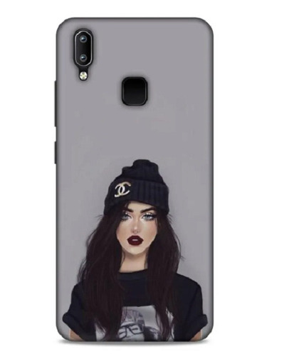 Rectangular Shape and Plastic Body Printed Fancy Mobile Cover - Hard Plastic, Grey Color, Matte Finish | Trendy Design, Protects Against Dust & Scratches