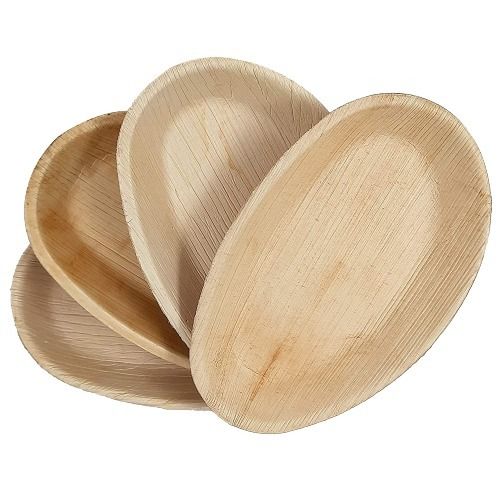 14 Inch Oval Disposable Areca Plate Pack Of 25 Pieces