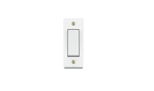 White 88 Mm 220 Voltage Rectangular Polycarbonate Electrical Modular Switch