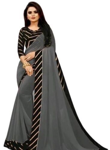 Printed Net Comfortable Washable Stylish Modern Ladies Saree