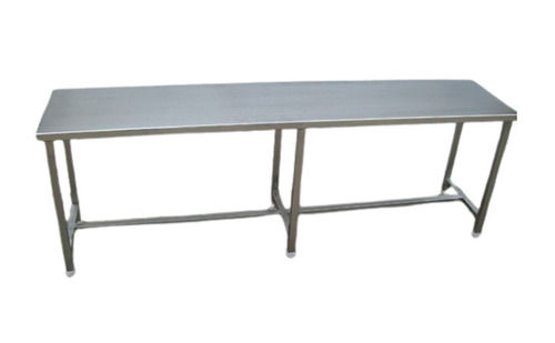 Free Stand Polished Finish Corrosion Resistant Stainless Steel Rectangular Table