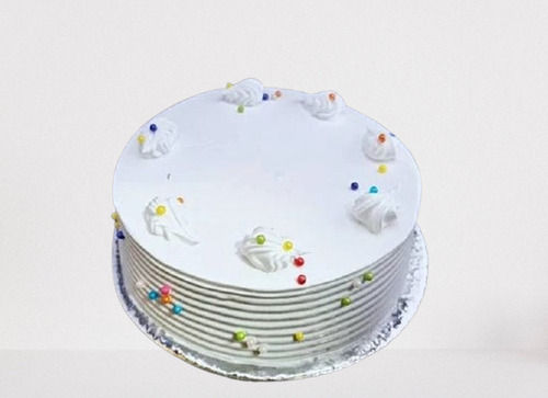 1 Kilogram Sweet And Delicious White Round Vanilla Cake 