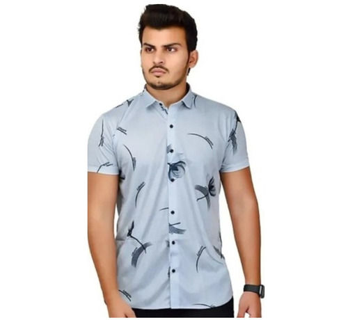 Half Sleeves Washable And Comfortable Printed Men Cotton Shirts