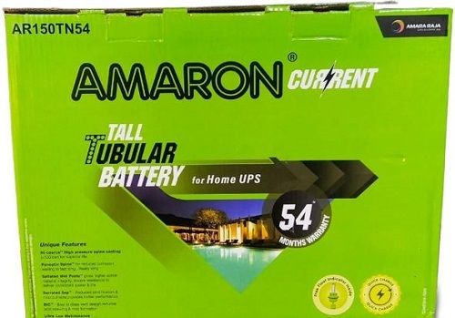 12 Volt 200 Ampere Hour 65 Kilograms Plastic Body Amaron Tall Tubular Battery