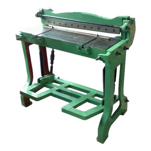 Green 220 Volt Free Stand Paint Coated Mild Steel Body Manual Sheet Cutting Machine