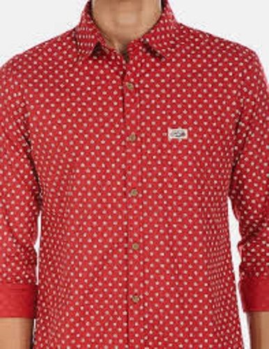 100% Comfortable To Wear Light Weight Formal Wear Printed Men'S Shirts Chest Size: 34-46