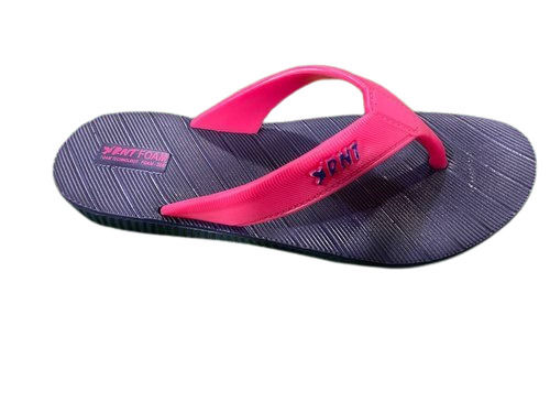 Multicolor Black And Pink Flats Casual Ladies Sandal