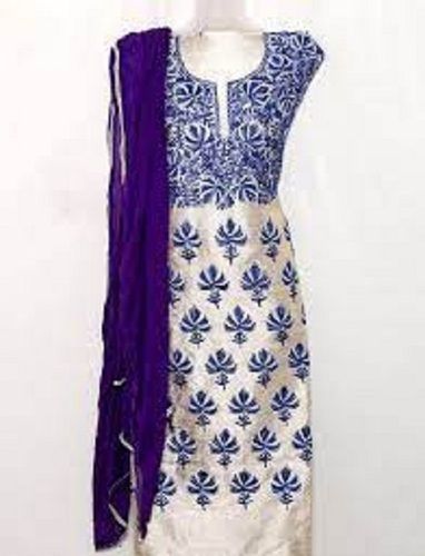 Multi Coloured Breathable Soft Embroidery Elegant Classy Cotton Silk Weaving Suits