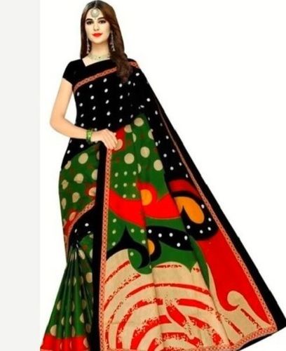 6.3 Meter Long Comfortable And Stylish Casual Wear Printed Cotton Saree