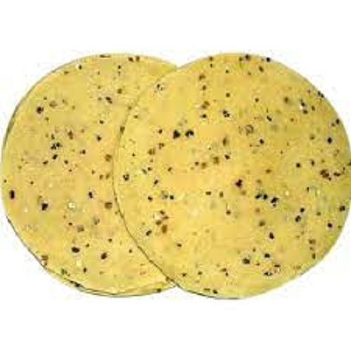Light Yellow Moong Daal Plain Papad With Crispy And Spicy Texture