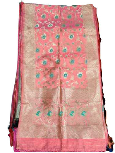 Brown 2.5 Meter Long Traditional Washable Polyester Embroidered Dupatta For Women