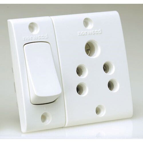 Green Designed High-Grade Plastic Five Pin Electrical Single Modular Switches