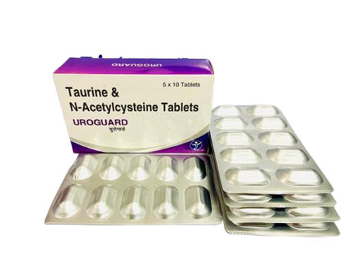 टॉरिन और एन-एसिटाइलसिस्टीन टैबलेट, 5 X 10 टैबलेट का पैक ब्लिस्टर पैक 