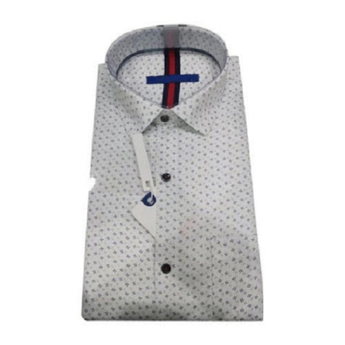 Woven Pattern Printed Casual Wear Full Sleeve Button Closure Cotton Shirt For Men Age Group: 18 To 30