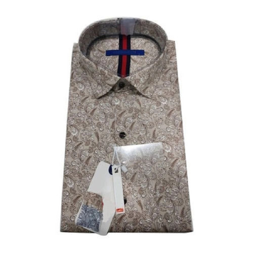 Woven Printed Full Sleeve Classic Collar Modern Cotton Shirts For Mens