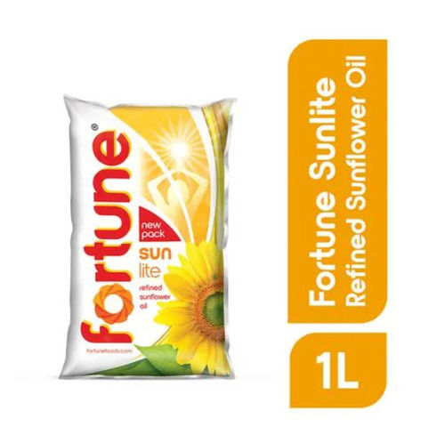 Fortune Natural And Pure Fractional Edible Sunflower Refined Oil, 1 Litre Pack