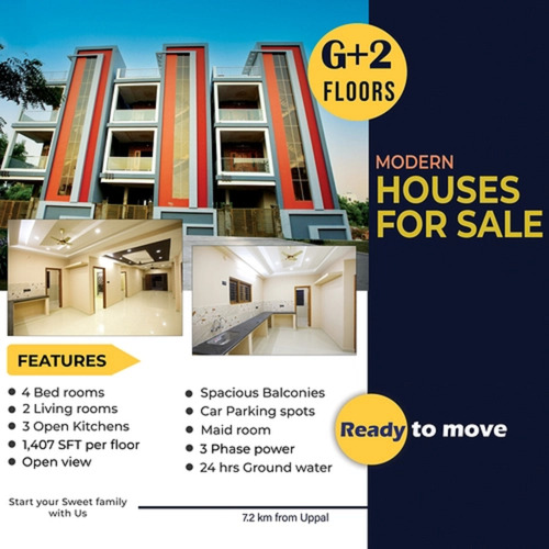 Multicolor G+ 2 Floor Four Bedroom Deluxe Modern Luxurious House For Sale