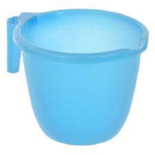 Blue Round Shape Rigid Hardness 200 Grams Plastic Bath Mug For Daily Use