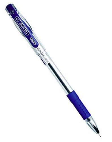 Blue 6 Inches Long Light Weight Plastic Body Smooth Writing Ball Pen