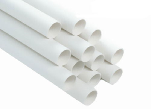 सफेद 6 मीटर लंबा 3 मिमी मोटा सीमलेस और टिकाऊ गोल पीवीसी प्लास्टिक पाइप