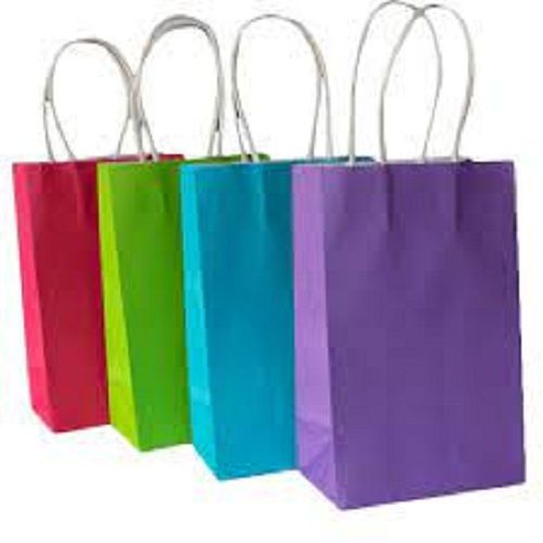 Unicolors Multi Color Eco-Friendly Fordable Plain Kraft Paper Carry Bag ...