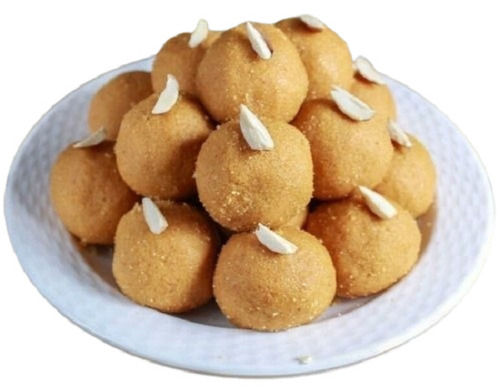 Sweet And Delicious Food Grade Round Besan Laddu For Festivals, Parties, Weddings