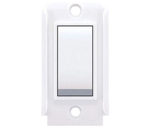 White 4 Inch 6 Ampere 220 Voltage 50Hz Plastic Electrical Modular Switch