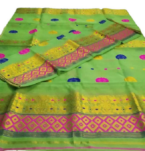 Multi Color Casual Wear Traditional Assamese Mekhela Sador Saree