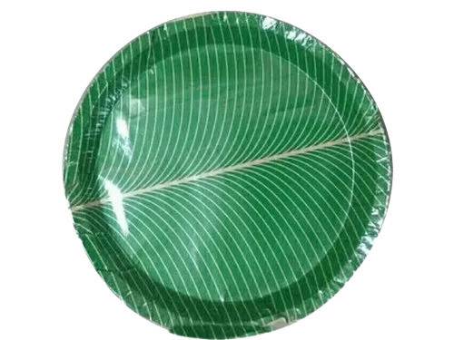 Natural And Eco Friendly Round Printed Leaf Disposable Paper Plates