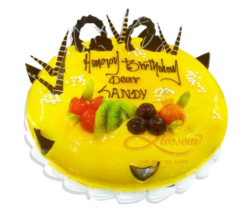 1 Kilograms Sweet And Delicious Taste Round Creme Mango Flavored Cake Fat Contains (%): 9 Percentage ( % )