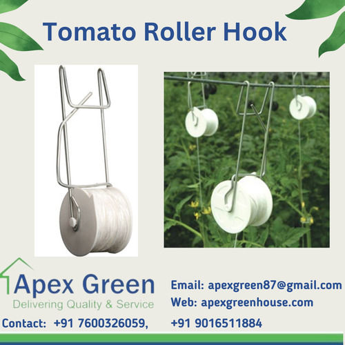 Natural Simple To Use Tomato Roller Hook For 2.5Mm To 4Mm Trellising Wire