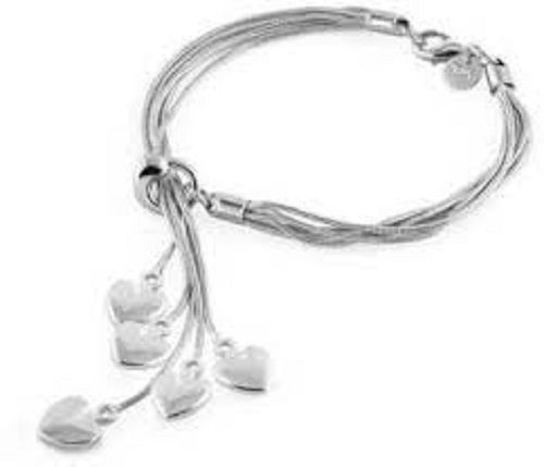 Beautiful Round Stylish Elegant Look Silver Bangles Stick Earrings