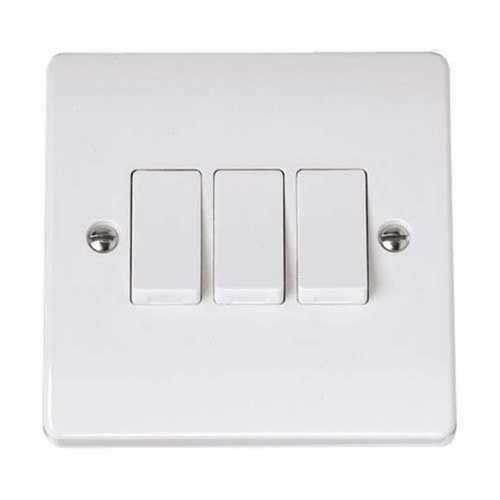 Energy Efficient High Performance Shock Proof White Electrical Switch Board - Polycarbonate and High Quality Copper Wire , 220V Rated Voltage, 50-60 Hz Frequency, Heavy Duty Design