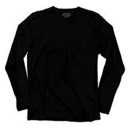 Round Neck Full Sleeves Plain Cotton T- Shirt For Mens Age Group: Customized