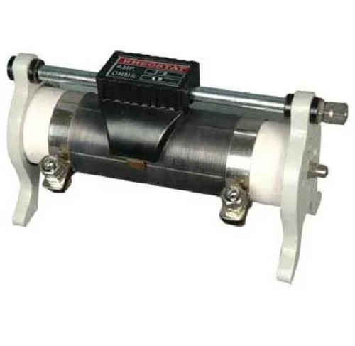 220 वोल्टेज 50 हर्ट्ज 670 ग्राम माइल्ड स्टील गैल्वेनाइज्ड और रस्ट प्रूफ स्लाइडिंग रिओस्टेट ऑपरेटिंग तापमान: 100 सेल्सियस (Oc)