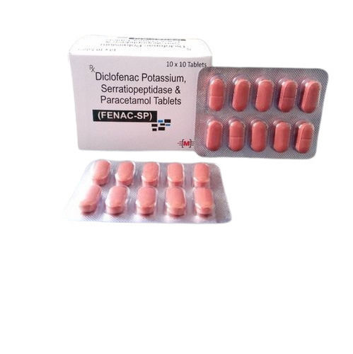 Diclofenac Potassium,Serratiopeptidase & Paracetamol (Fenac-Sp) Tablets