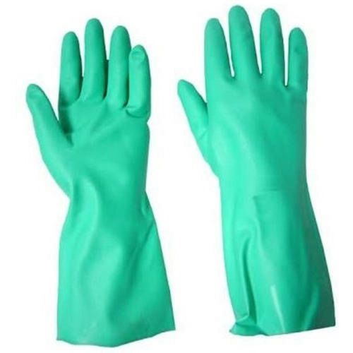 Green Light Weight Recyclable Plain Rubber Hand Gloves