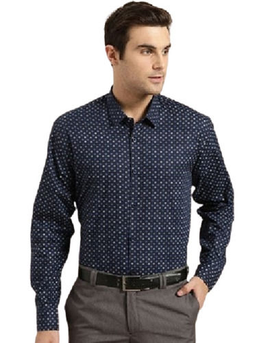 Mens Full Sleeves Printed Cotton Formal Shirts