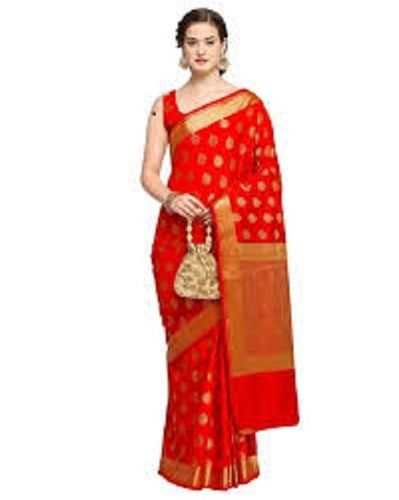 Women Breathable Elegant Fashionable And Comfortale Party Wear Silk Saree