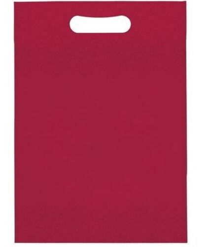 10x12 इंच सादा और हल्का आयताकार गैर बुना डी कट शॉपिंग बैग