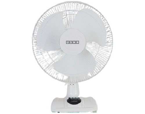 White 230 Voltage 2100 Rpm 130 Watt Speed Light Weight Plastic Table Fan