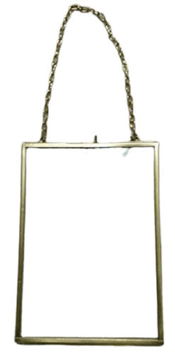 Silver  Size: 7X5 Inch Steel Glass Brass Hanging Photo Frame For Decoration