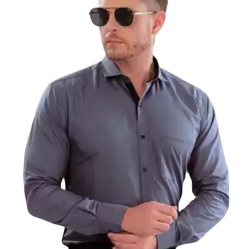 Men Full Sleeves Formal Comfortable Slim Fit Cotton Grey Stylist Shirts Age Group: 22-50