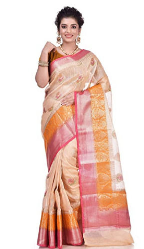 6 Meter Light Weight Traditional Wear Broad Border Printed Silk Saree