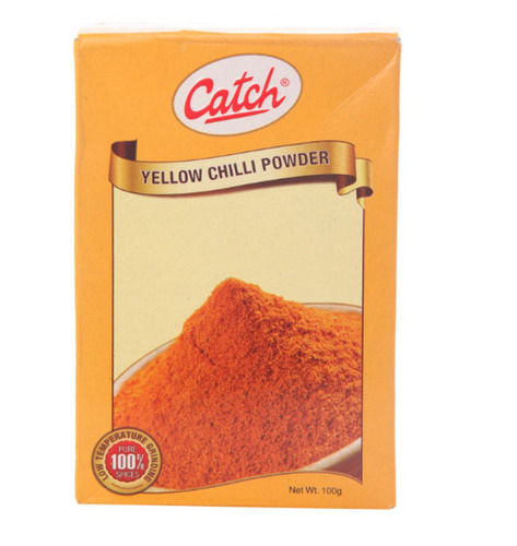 Pure And Dried Fine Ground Food Grade Yellow Chilli Powder, 100 Gram 